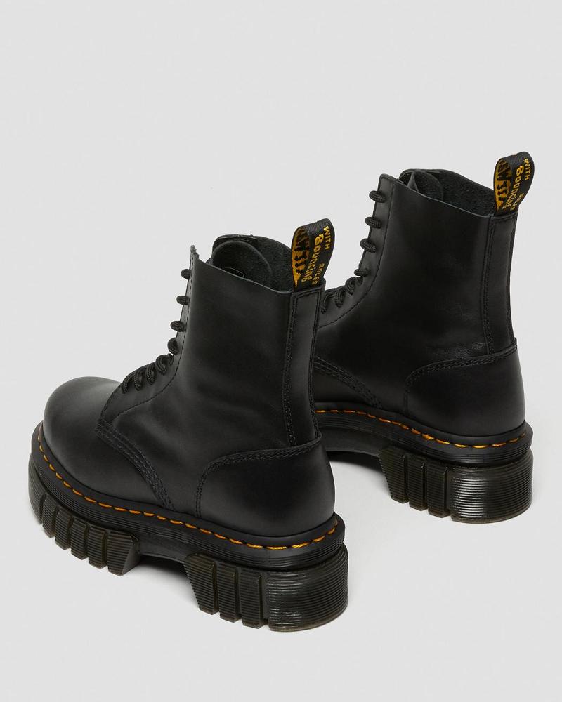 Dr Martens Audrick Nappa Leren Platform Enkellaars Heren Zwart | NL 369ILH